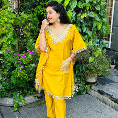 Mustard Heavy Embroidered Co-Ord Set