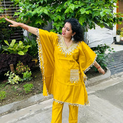 Mustard Heavy Embroidered Co-Ord Set